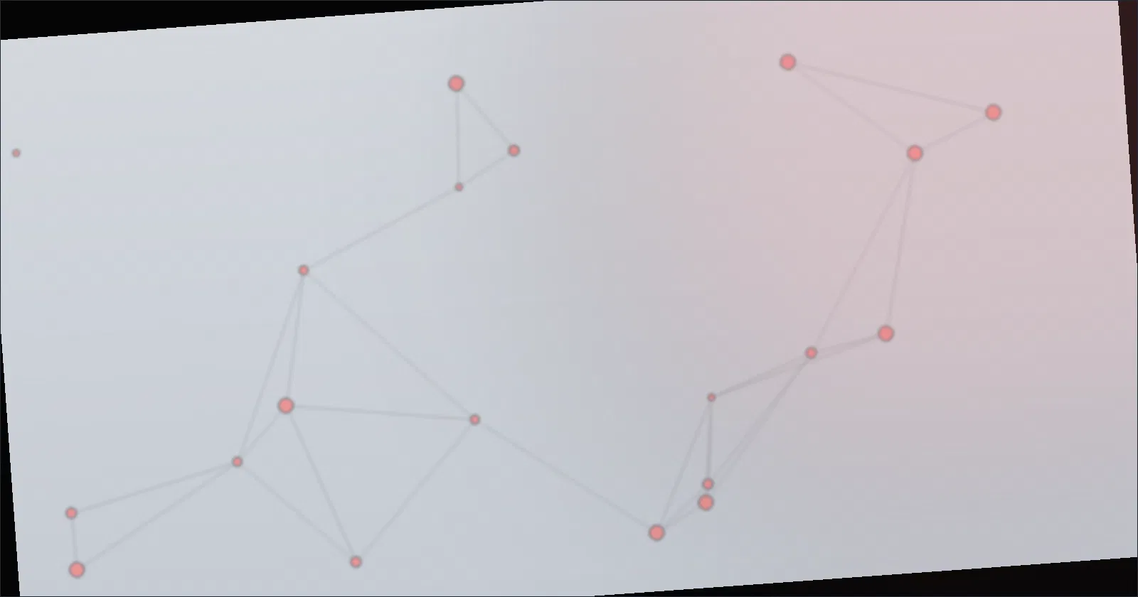 a constellation pattern suggesting scattered tips connecting back to one reliable source
